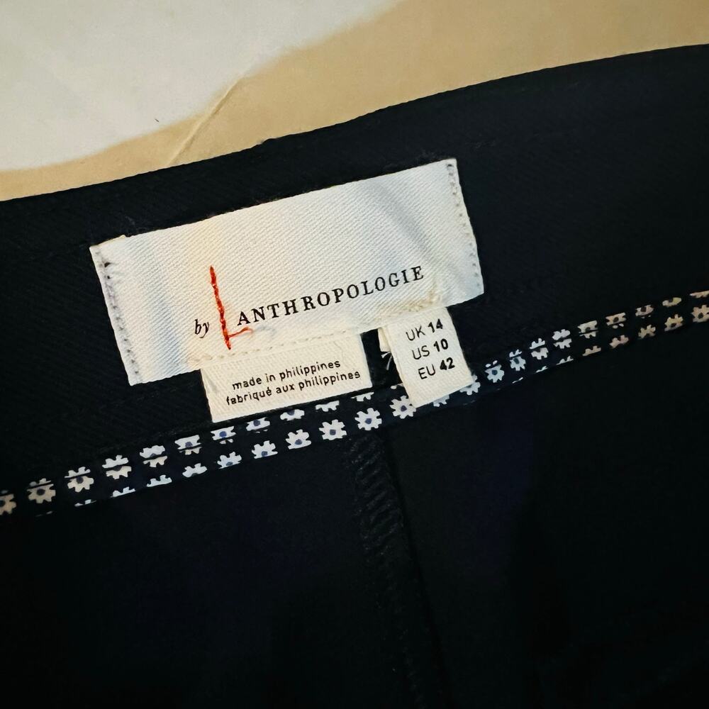 Anthropologie Bryson High Rise Pants Size 10 Navy - Picture 6 of 11
